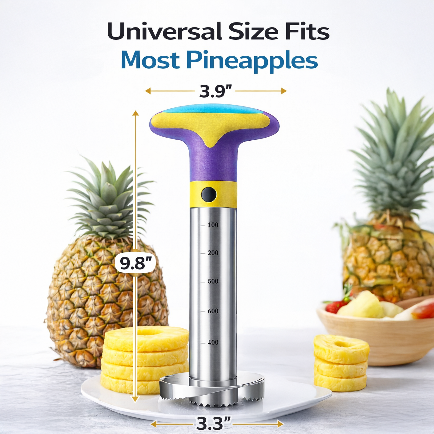 已改🍍𝑺𝒕𝒂𝒊𝒏𝒍𝒆𝒔𝒔 𝑺𝒕𝒆𝒆𝒍 𝑷𝒊𝒏𝒆𝒂𝒑𝒑𝒍𝒆 𝑪𝒐𝒓𝒆𝒓 & 𝑺𝒍𝒊𝒄𝒆𝒓 – 𝑬𝒂𝒔𝒚 𝑻𝒘𝒊𝒔𝒕 𝑭𝒓𝒖𝒊𝒕 𝑪𝒖𝒕𝒕𝒆𝒓 𝒘𝒊𝒕𝒉 𝑬𝒓𝒈𝒐𝒏𝒐𝒎𝒊𝒄 𝑯𝒂𝒏𝒅𝒍𝒆