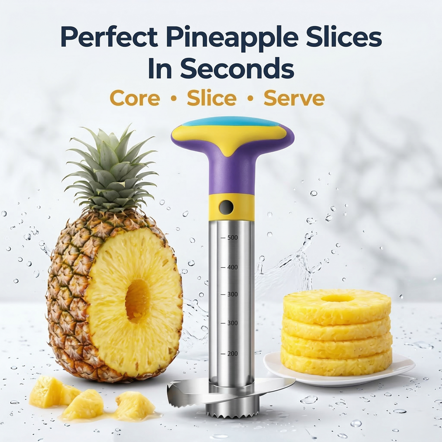 已改🍍𝑺𝒕𝒂𝒊𝒏𝒍𝒆𝒔𝒔 𝑺𝒕𝒆𝒆𝒍 𝑷𝒊𝒏𝒆𝒂𝒑𝒑𝒍𝒆 𝑪𝒐𝒓𝒆𝒓 & 𝑺𝒍𝒊𝒄𝒆𝒓 – 𝑬𝒂𝒔𝒚 𝑻𝒘𝒊𝒔𝒕 𝑭𝒓𝒖𝒊𝒕 𝑪𝒖𝒕𝒕𝒆𝒓 𝒘𝒊𝒕𝒉 𝑬𝒓𝒈𝒐𝒏𝒐𝒎𝒊𝒄 𝑯𝒂𝒏𝒅𝒍𝒆