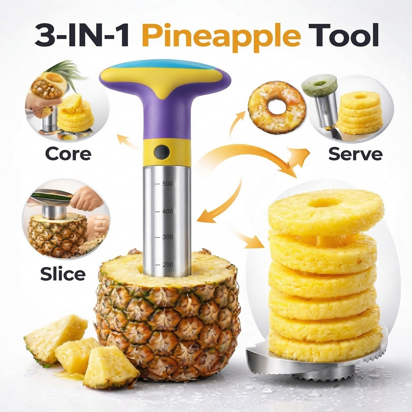 已改🍍𝑺𝒕𝒂𝒊𝒏𝒍𝒆𝒔𝒔 𝑺𝒕𝒆𝒆𝒍 𝑷𝒊𝒏𝒆𝒂𝒑𝒑𝒍𝒆 𝑪𝒐𝒓𝒆𝒓 & 𝑺𝒍𝒊𝒄𝒆𝒓 – 𝑬𝒂𝒔𝒚 𝑻𝒘𝒊𝒔𝒕 𝑭𝒓𝒖𝒊𝒕 𝑪𝒖𝒕𝒕𝒆𝒓 𝒘𝒊𝒕𝒉 𝑬𝒓𝒈𝒐𝒏𝒐𝒎𝒊𝒄 𝑯𝒂𝒏𝒅𝒍𝒆